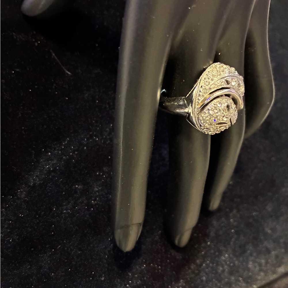 Silver Toned Statement Ring 6.5 - image 3